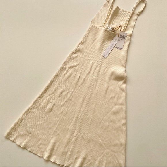 House of Harlow 1960 Ivory Cloud Dancer Dress with Pearl Straps, Size XS - Picture 4 of 9